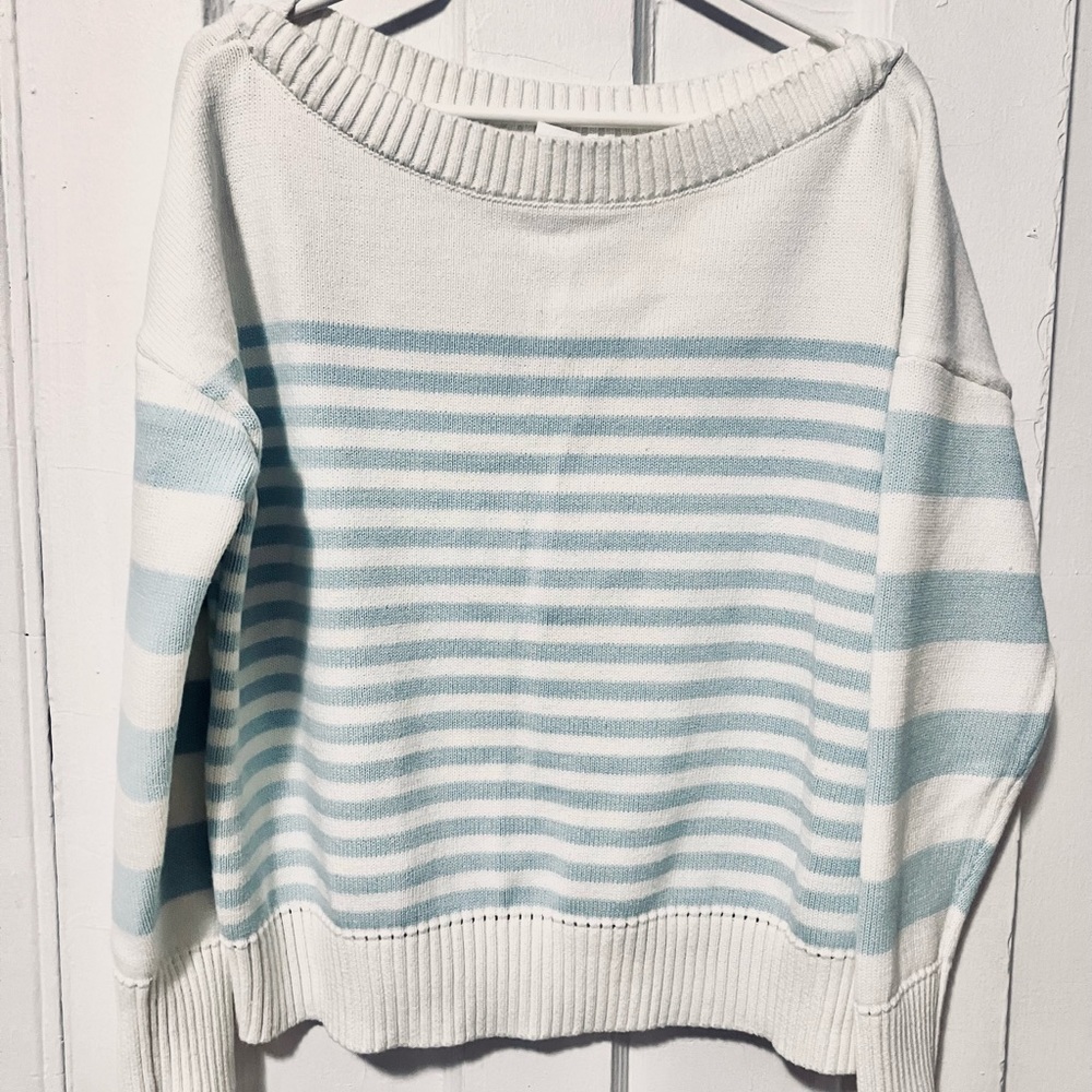 New 100% cotton stripped sweater without tag
